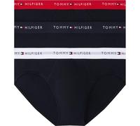 Tommy Hilfiger Men’s 3 Pack Hipster Briefs with Logo Waistband, Multicolor (Des Sky/Primary Red/White), S