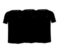 Tommy Hilfiger Men’s 3 Pack Short Sleeve Slim Fit T-Shirts, Black (Black/Black/Black), XXL