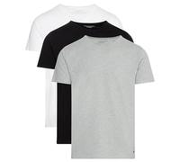 Tommy Hilfiger Men’s 3 Pack Short Sleeve V-Neck Stretch T-Shirts, Multicolor (Black/White/Grey Heather), S