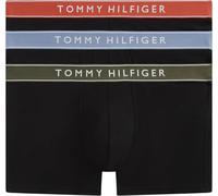 Tommy Hilfiger Men’s 3 Pack Trunks in Cotton with Stretch, Black (Brk Blu/Trra Rd/Arm Grn), XXL