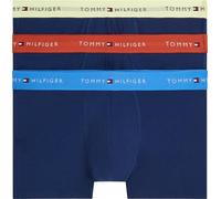 Tommy Hilfiger Men’s 3 Pack Trunks in Cotton with Stretch, Blue (Blue Spl/Trra Rd/Fded Fluro), XS