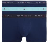 Tommy Hilfiger Men’s 3 Pack Trunks in Cotton with Stretch, Blue (Ptch Blu/Arc Aqu/Des), M
