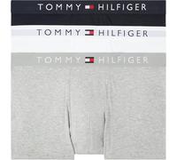 Tommy Hilfiger 3-pack Waistband Trunk Grey Htr/white/desert Sky size M | Underwear Outlet | Men | Gray M
