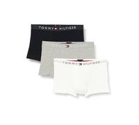 Tommy Hilfiger Men’s 3 Pack Trunks Underwear, Multicolor (Grey Htr/White/Desert Sky), S