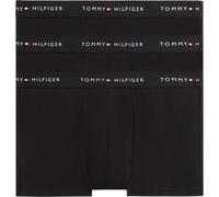 Tommy Hilfiger Men’s 3 Pack Trunks with Logo Waistband, Black (Black/Black/Black), L