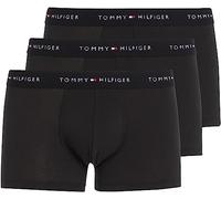 Tommy Hilfiger Men’s 3 Pack Trunks with Logo Waistband, Black (Black/Black/Black), S