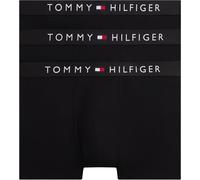 Tommy Hilfiger Men’s 3 Pack Trunks with Logo Waistband, Black (Black/Black/Black), XXL
