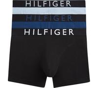 Tommy Hilfiger Men’s 3 Pack Trunks with Logo Waistband, Multicolor (Brz Blu/Blk/Blu Jn), M