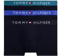 Tommy Hilfiger Men’s 3 Pack Trunks with Logo Waistband, Multicolor (D Sky/Fmy Ocn/Nob Blu), L
