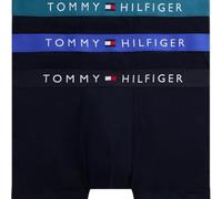 Tommy Hilfiger Men’s 3 Pack Trunks with Logo Waistband, Multicolor (D Sky/Fmy Ocn/Nob Blu), XXL