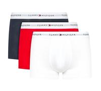 Tommy Hilfiger Men’s 3 Pack Trunks Underwear, Multicolor (Desert Sky/White/Primary Red), L