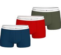 Tommy Hilfiger Men’s 3 Pack Trunks with Logo Waistband, Multicolor (Dp Indgo/Prm Rd/Utlty Olv), M