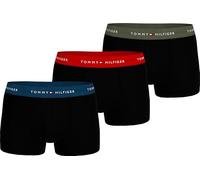 Tommy Hilfiger 3-Pack Signature Cotton Boxer Trunks, Indigo/Primary Red/Utility Olive - Small