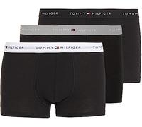 Tommy Hilfiger Men’s 3 Pack Trunks with Logo Waistband, Multicolor (Grey Heather/Black/White), M