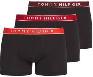 Tommy Hilfiger Men’s 3 Pack Trunks with Logo Waistband, Multicolor (Hot Heat/Med Red/Dp Rge), M