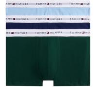 Tommy Hilfiger Men’s 3 Pack Trunks with Logo Waistband, Multicolor (Orn Grn/Prp Nvy/Vess Blu), S