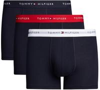Tommy Hilfiger Men’s 3 Pack Trunks with Logo Waistband, Multicolor (Primary Red/White/Desert Sky), XXL