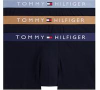 Tommy Hilfiger Men’s 3 Pack Trunks with Logo Waistband, Multicolor (Prp Nvy/Hckory/Brk Blu), XL