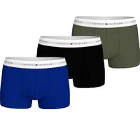 Tommy Hilfiger Men’s 3 Pack Trunks with Logo Waistband, Multicolor (Wdg Blu/Blk/Utlty Olv), XL