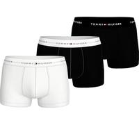 Tommy Hilfiger Men’s 3 Pack Trunks with Stretch, Multicolor (Th Wht/Th Wht/Blk), XL