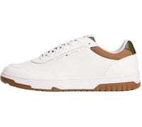 Tommy Hilfiger Men’s Basket Core Low Top Cupsole Trainers, Multicolor (Ecru/Army Green), 6.5