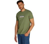 Tommy Hilfiger Men’s Box Short Sleeve Cotton T-Shirt, Green (Battle Green), XXL