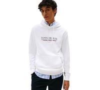 Tommy Hilfiger Men’s Brand Love Cotton Hoodie, White (White), XS