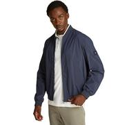 Tommy Hilfiger Men’s Branded Bomber Jacket with Baseball Collar, Blue (Desert Sky), S