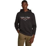 Tommy Hilfiger Men’s Centre Stack Hoodie with Logo, Black (Black 660 910), S