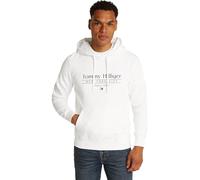 Tommy Hilfiger Men’s Centre Stack Hoodie with Logo, White (White 658 170), XS
