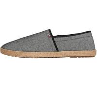 Tommy Hilfiger Men’s Chambray Espadrilles with Logo, Black (Black), 6.5