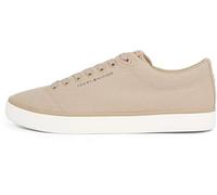 Tommy Hilfiger Men’s Core Canvas Low Top Vulcanised Trainers, Beige (Beige), 11