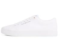 Tommy Hilfiger Men’s Core Canvas Low Top Vulcanised Trainers, White (White), 10.5