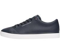 Tommy Hilfiger Men’s Core Low Top Leather Vulcanised Trainers, Blue (Desert Sky), 8