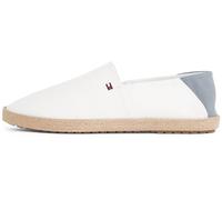 Tommy Hilfiger Men’s Core Textile Espadrilles with Logo, White (Ecru), 10.5