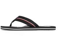 Tommy Hilfiger Men’s Corporate Flip Flops, Black (Black), 10