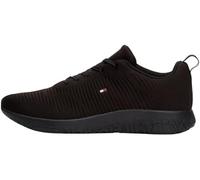 Tommy Hilfiger Men’s Corporate Knit Rib Runner Trainers, Black (Black), 10