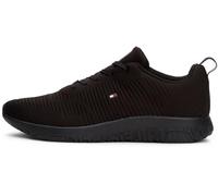 Tommy Hilfiger Men’s Corporate Knit Rib Runner Trainers, Black (Black), 9