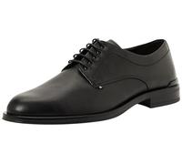 Tommy Hilfiger Men’s Corporate Leather Derby Shoes, Black (Black), 11