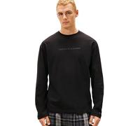 Tommy Hilfiger Men’s Cotton Long Sleeve Logo Pyjama Top, Black (Black), XS