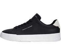 Tommy Hilfiger Men’s Detail Essential Leather Court Trainers, Blue (Desert Sky), 10
