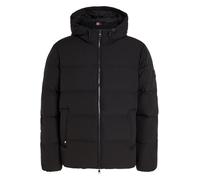 Tommy Hilfiger Men’s Down Hooded Puffer Jacket, Black (Black), XXL