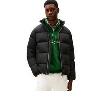 Tommy Hilfiger Men’s Down Puffer Jacket with Stand Collar, Black (Black), S