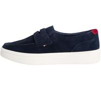 Tommy Hilfiger Men’s Driving Shoes Hybrid Loafers in Suede, Blue (Desert Sky), 8