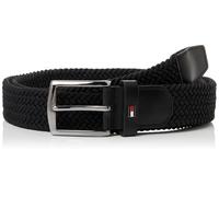 Tommy Hilfiger Men’s Elastic Woven Denton Belt, Black (Black), 35.4 inches