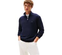 Tommy Hilfiger Men’s Essential Cotton Half Zip Jumper, Blue (Desert Sky), S