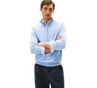 Tommy Hilfiger Men’s Essential Cotton Half Zip Jumper, Blue (Vessel Blue Heather), M