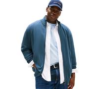 Tommy Hilfiger Men’s Essential Cotton Mock Neck Jumper with Zip, Blue (Aegean Sea), 5XL