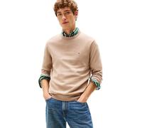 Tommy Hilfiger Men’s Essential Cotton Round Neck Jumper, Beige (Coastal Taupe), XXL