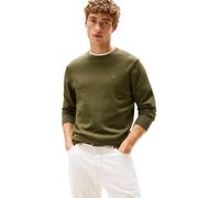 Tommy Hilfiger Men’s Essential Cotton Round Neck Jumper, Green (Huntsman Green), S